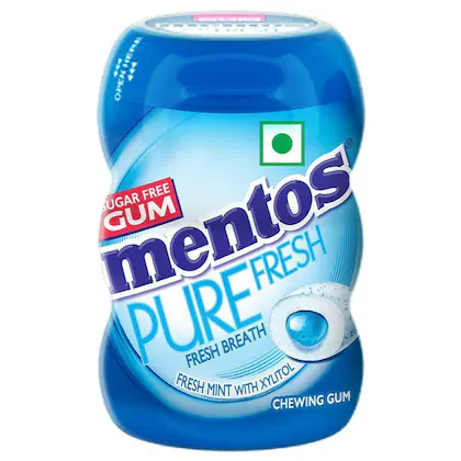 Mentos Pure Fresh Chewing Gum - Fresh Mint, 15.6g