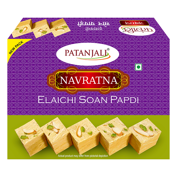 Patanjali Navratna Pure Gee Soanpapdi - Elaichi, 500g