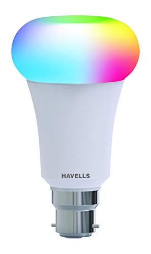 Havells Glamax B22 9W Smart TW + RGB Bulb Compatible With Alexa & Google Assistant (LHLDAMED3W8R009)