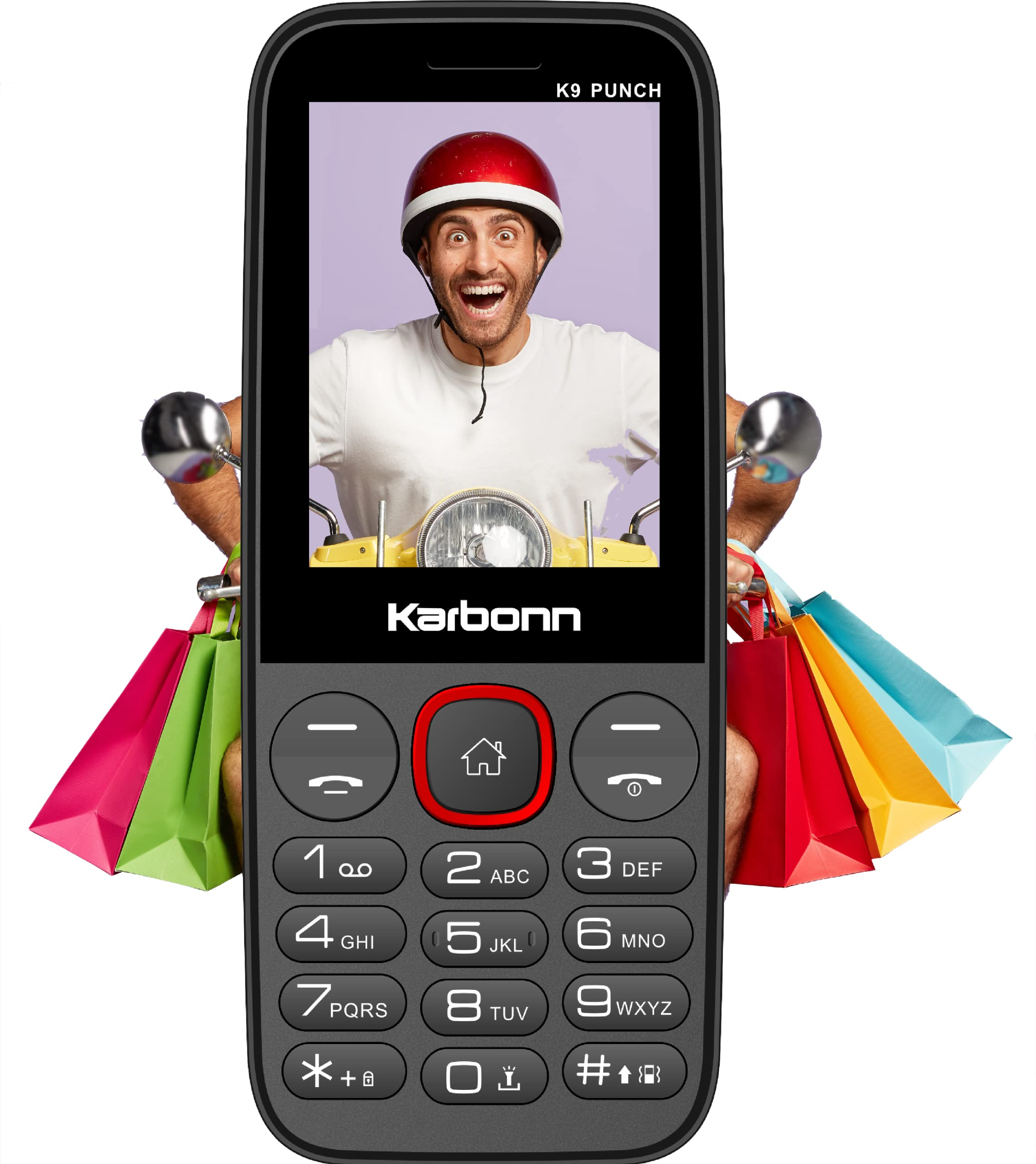 Karbonn | Jumbo K9 | Feature Phone (Black & Red)