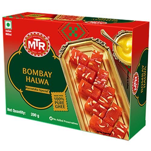MTR 100% Pure Ghee Bombay Halwa Carton, 200g