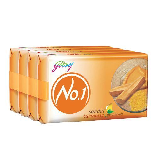 Godrej No.1 Soap - Sandal &Turmeric, 150g (Buy 3 Get 1 Free)