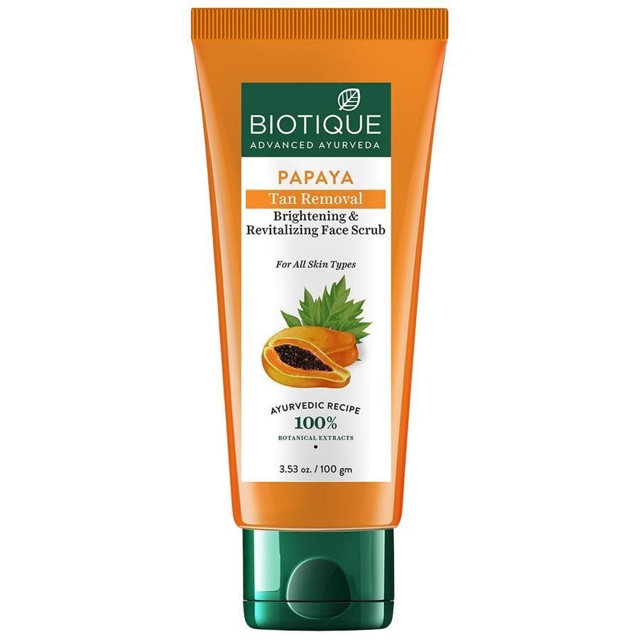 Biotique Tan Removal Brightening & Revitalizing Face Scrub - Papaya, 100g