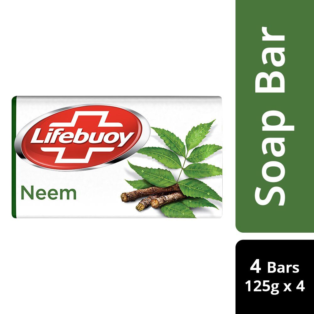 Lifebuoy Soap - Neem, 125g (Set of 4)