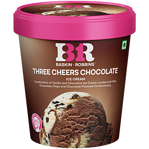 Baskin Robbins Ice Cream Tub - Three Cheers Chocolate, 450ml