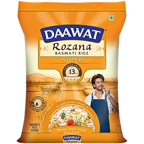 Daawat Rozana Super Basmati Rice Bag, 5kg