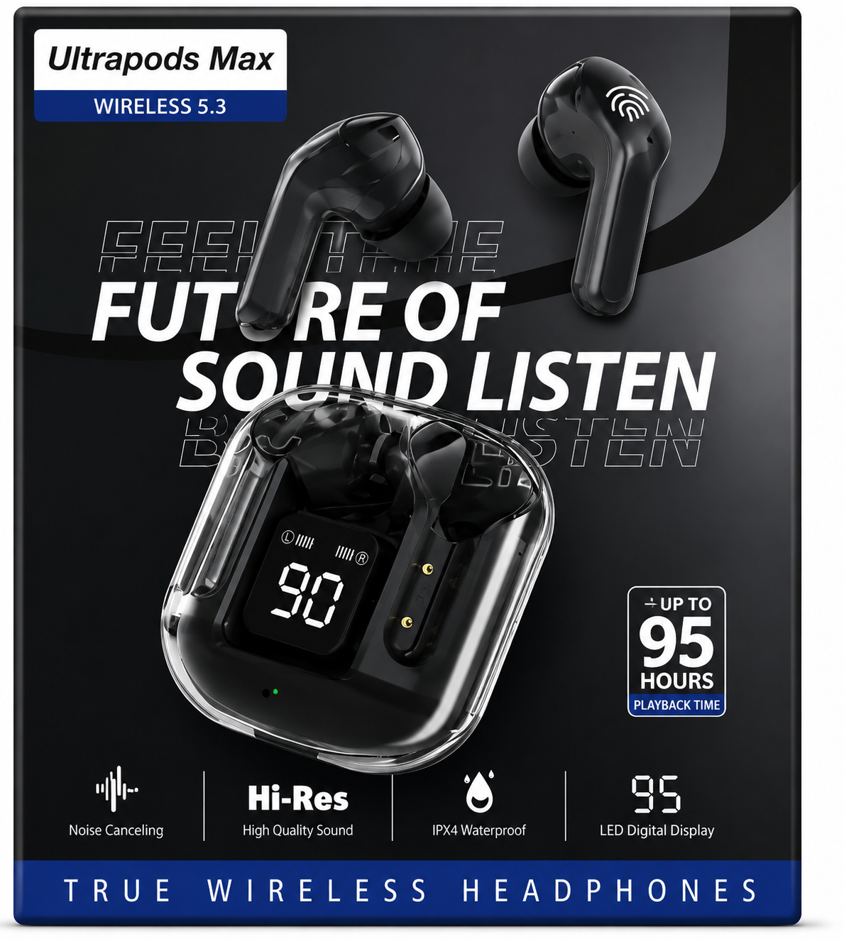Ultrapods | Max | True Wireless 5.3 Headphones