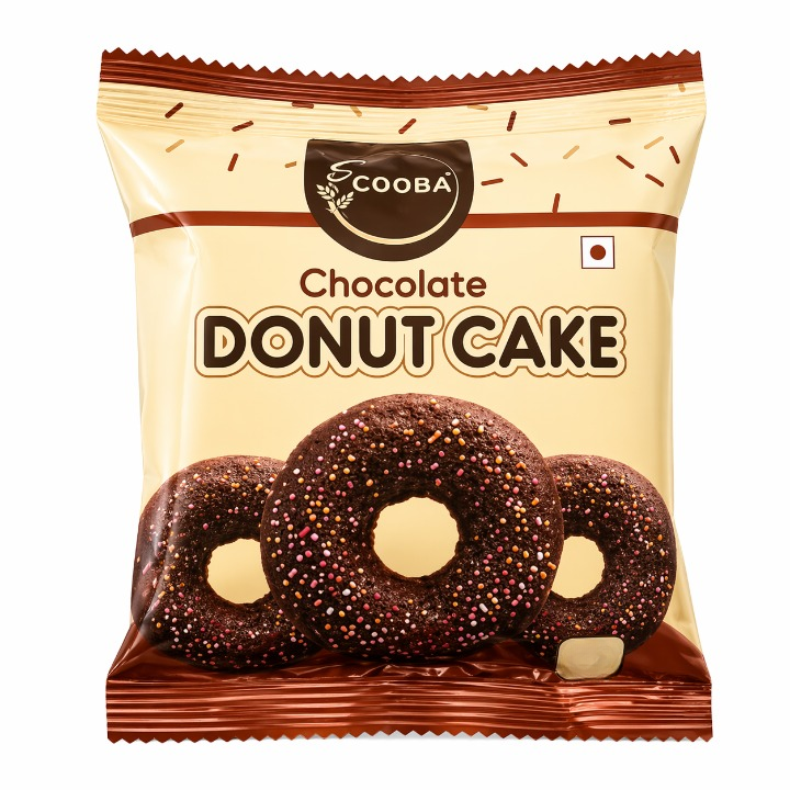 Cooba Donut Cake - Chocolate, 40g