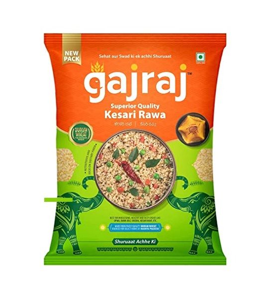 Gajraj Superior Quality Kesari Rawa Pouch, 1kg