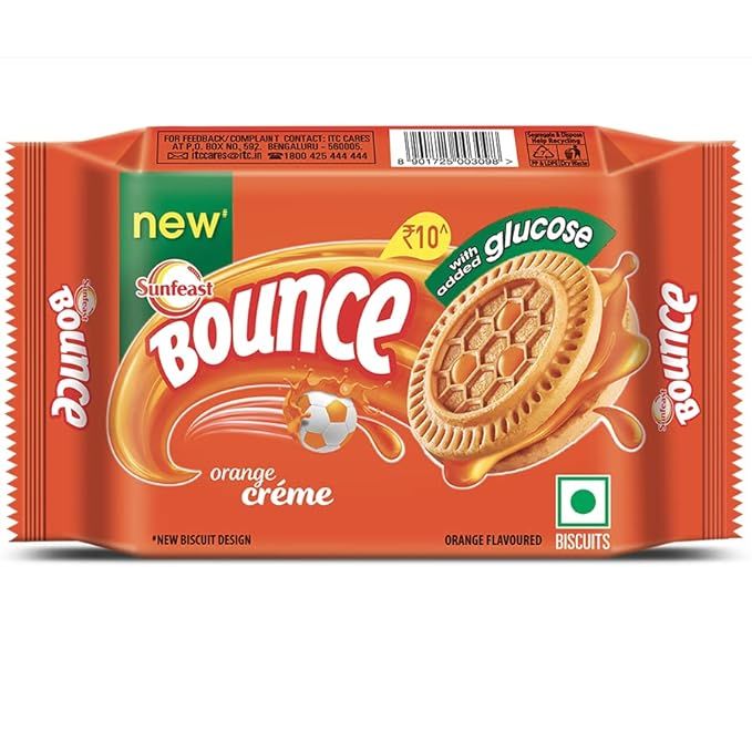 Sunfeast Bounce Creme Biscuit - Orange, 64g