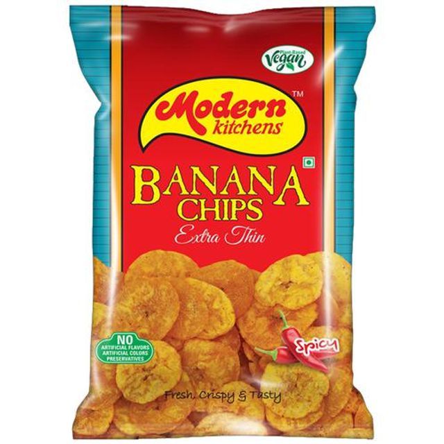 Modern Kitchens Banana Chips - Spicy, 60g