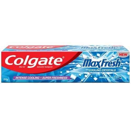 Colgate Maxfresh Blue Gel Toothpaste - Peppermint Ice, 150g (Set of 2)