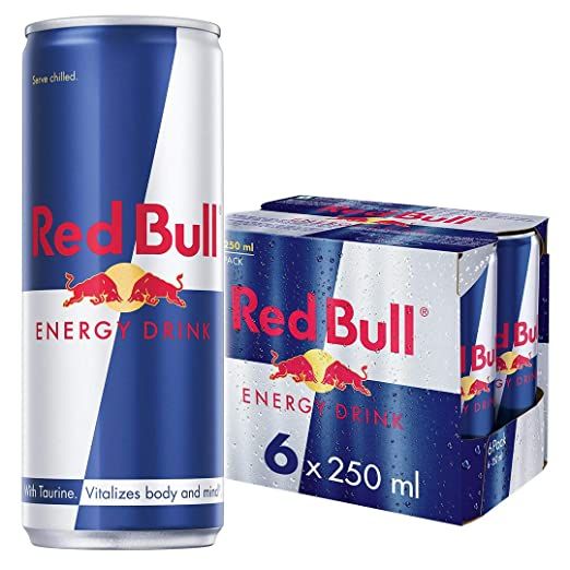 Red Bull Energy Drink Tin, 250ml (Set of 6)