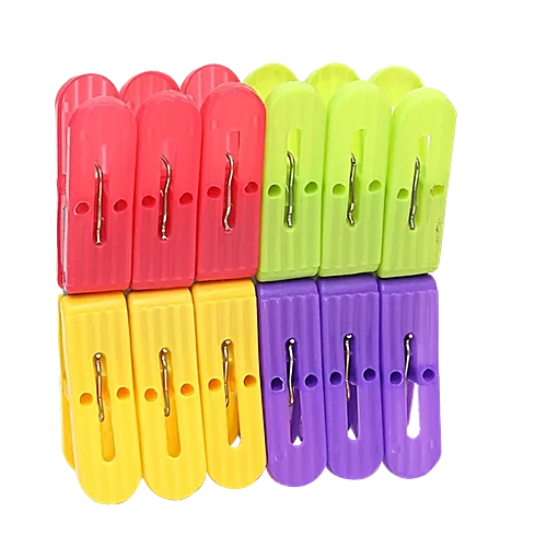 Gold Cloth Clips - Assorted (Set of 12)