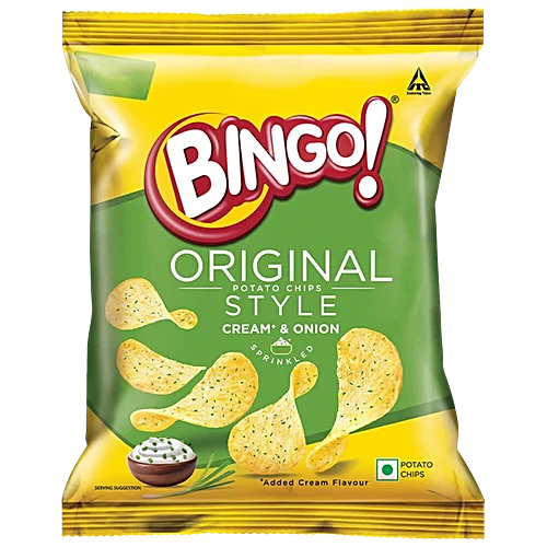 Bingo Original Style Potato Chips - Cream & Onion, 20g