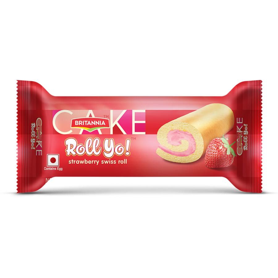 Britannia (Rs.10) Roll Yo Cake - Strawberry Swiss Roll, 30g