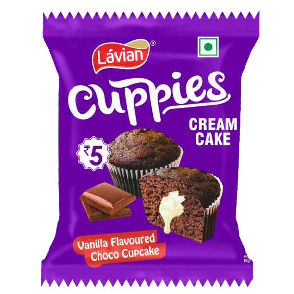 Lavian Cuppies Cream Cake - Vanilla Flavoured Choco, 15g