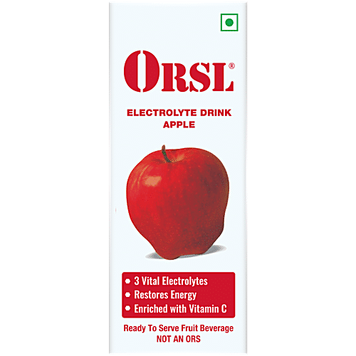 ORSL Electrolyte Drink Tetra Pack - Apple, 200ml