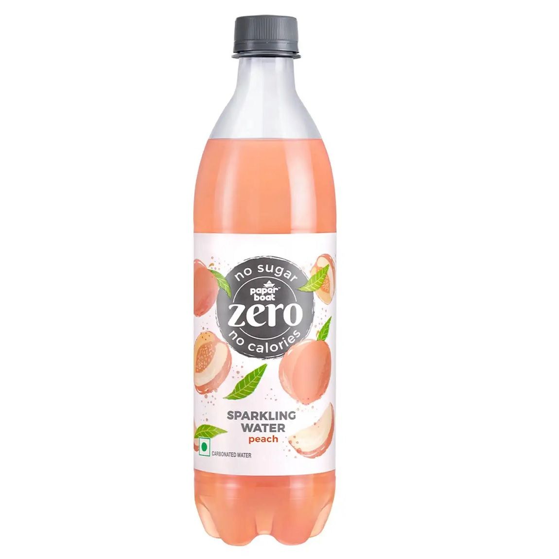 Paper Boat Sparkling Water No Added Sugar Drink - Peach, 600ml