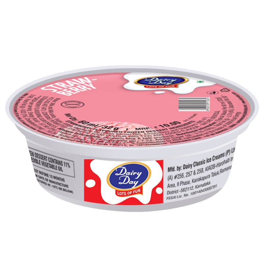 Dairy Day Cup Ice Cream - Strawberry, 60ml
