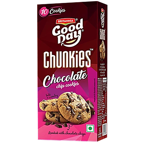 Britannia Good Day Chunkies Cookies - Chocolate Chip, 120g