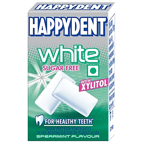 Happydent White Xylitol Sugar Free Chewing Gum - Spearmint, 5.6g