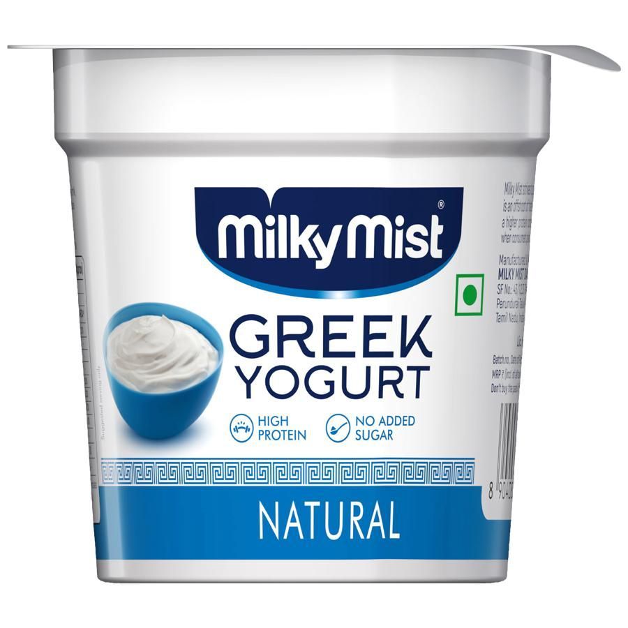 Milky Mist Greek Yogurt Cup - Natural, 100g