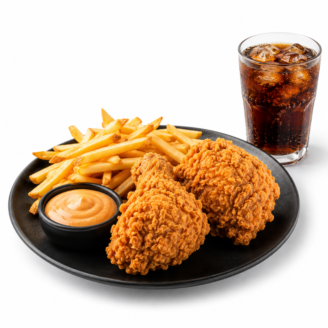 2pc Chicken Meal (2 Pcs Chicken, Fries, Coke, Dip)