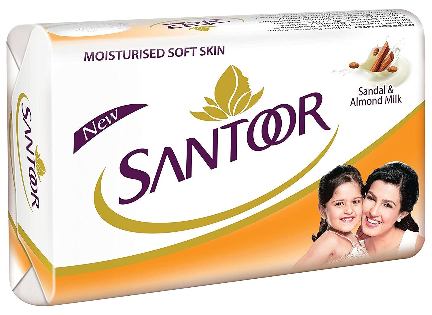 Santoor White Soap - Sandal & Almond Milk Mega Offer, 48g (Set of 4)