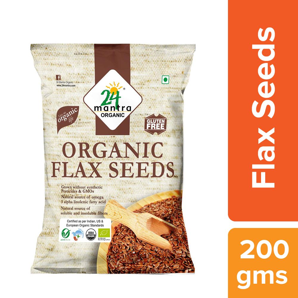 24 Mantra Organic Flax Seeds, 200g