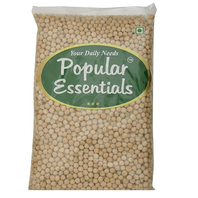 Popular Essentials White Peas Pouch, 1kg