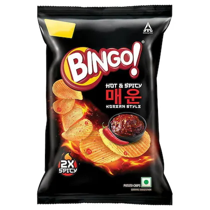 Bingo Original Korean Style Potato Chips - Hot & Spicy, 21g