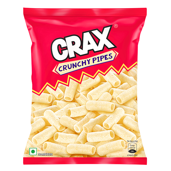 Crax Salted Puff Snacks - Crunchy Pipes, 32g