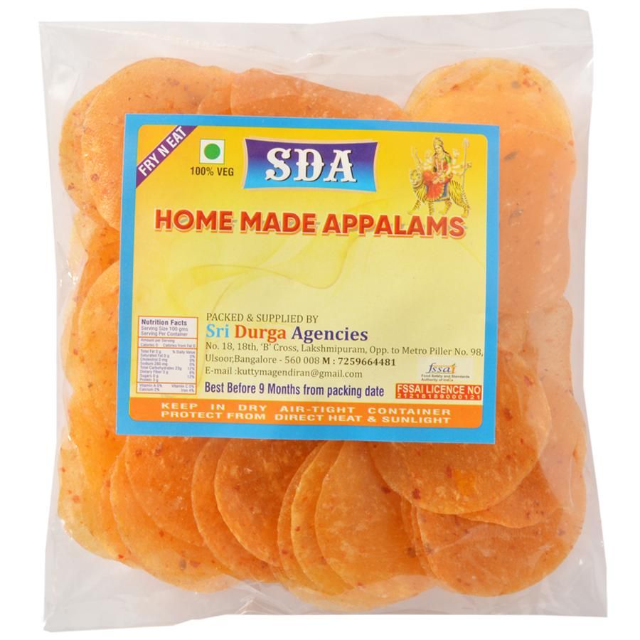 SDA Papad - Red Chilli, 100g