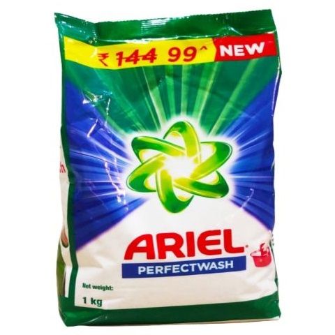 Ariel Detergent Powder Blue Standy Pouch - Perfect Wash, 1kg