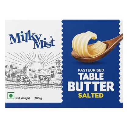 Milky Mist Table Butter Carton - Salted, 200g
