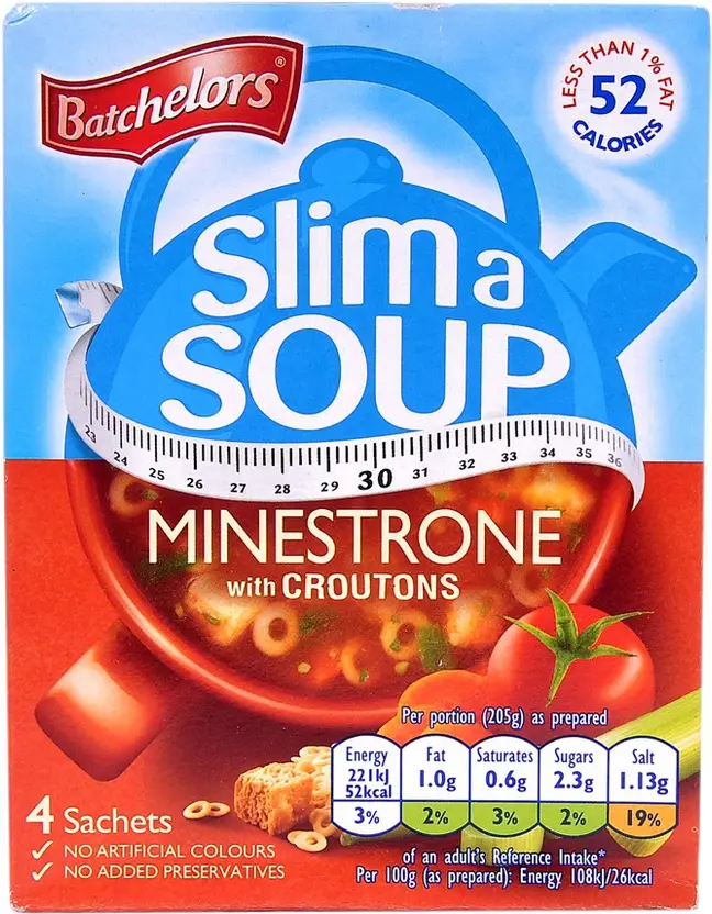 Batchelors Slim A Soup - Minestrone With Croutons, 61g