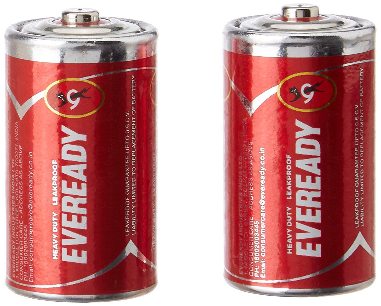 Eveready 1050 D Size Battery, 2pcs