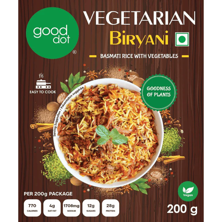 Good Dot Vegetarian Biryani , 200g
