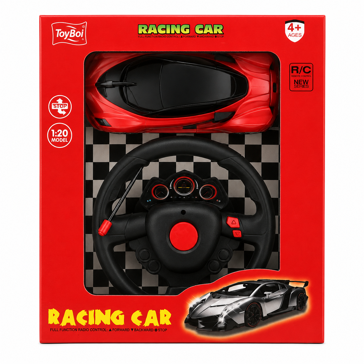 ToyBoi Racing Remote Control Car Toy - Red, 1pc