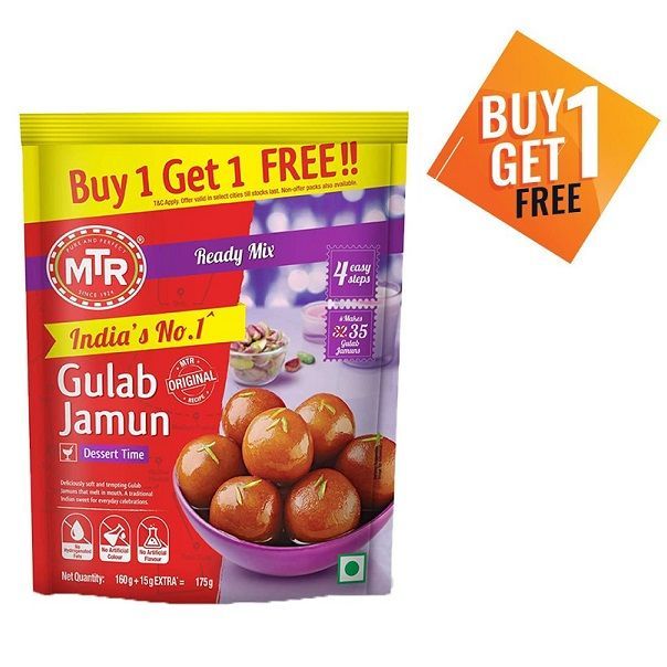 MTR Gulab Jamun Mix, 175g (Buy 1 Get 1 Free)