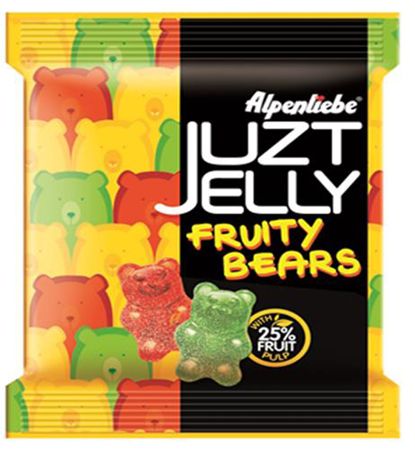 Alpenliebe Juzt Jelly Candy Pouch - Orange Bears, 70.2g (2.6g x 27pc)