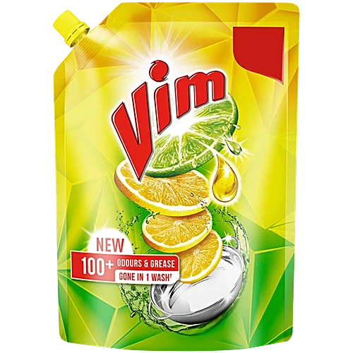 Vim Dishwash Liquid Gel Refill - Lemon, 900ml