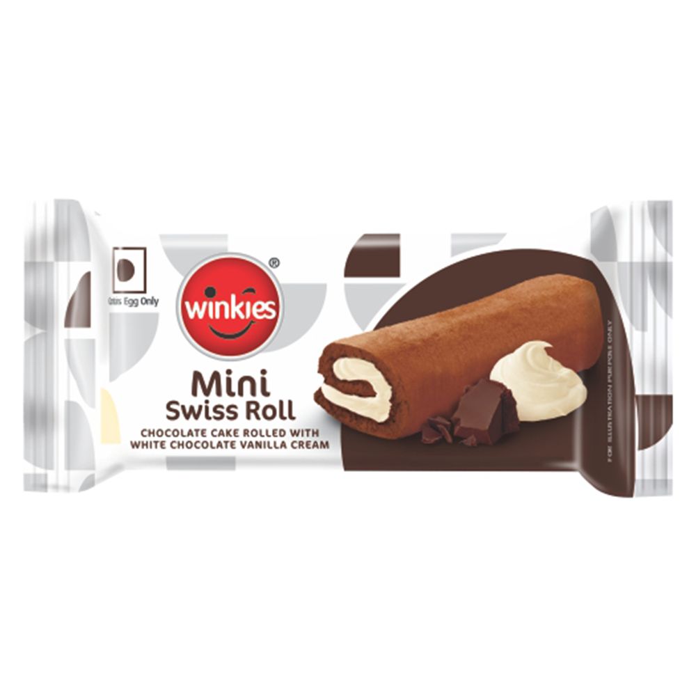 Winkies (Rs.10) Mini Swiss Roll Cake - Chocolate, 25g