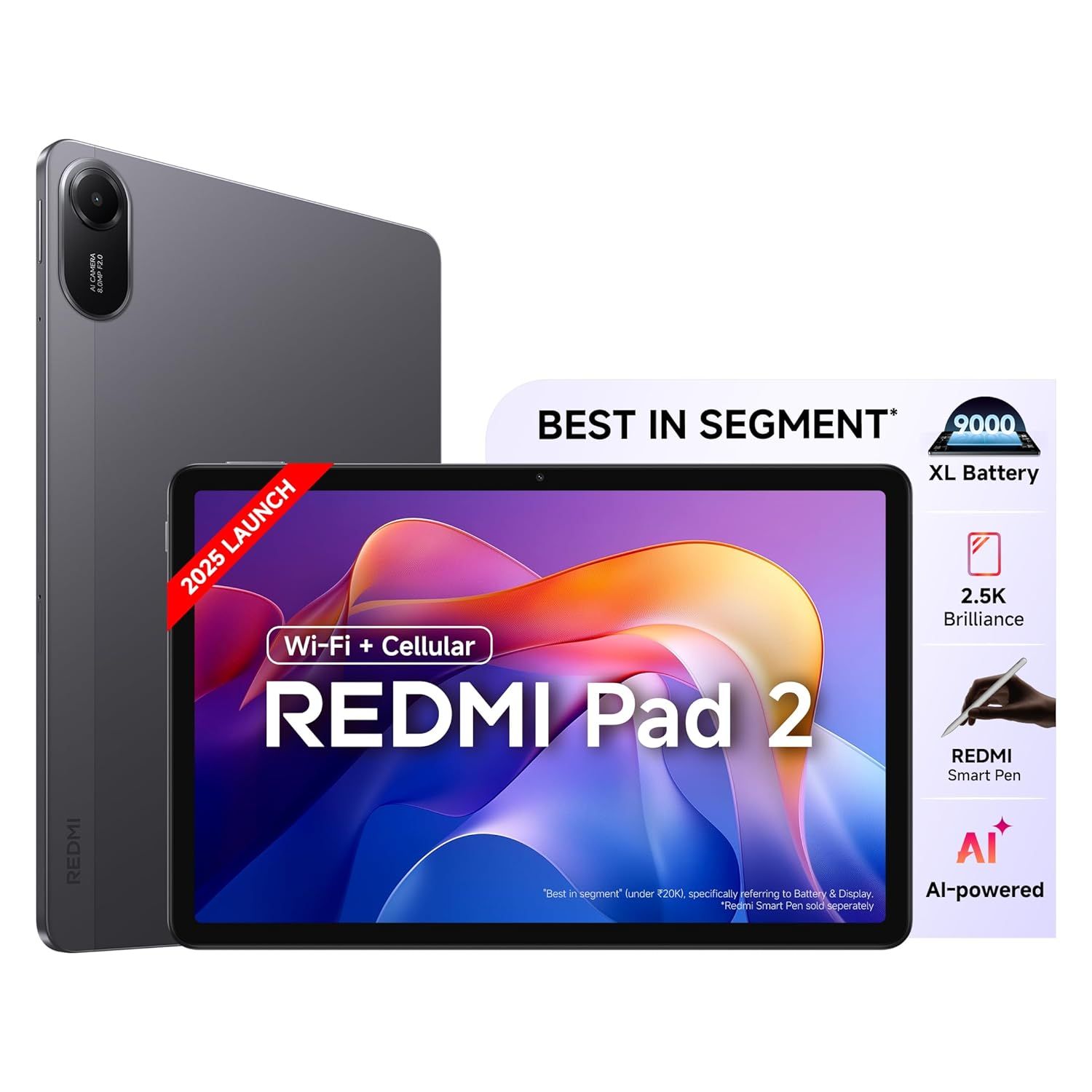 Redmi | Pad 2 | 11inch Wi-Fi + Cellular (8GB, 256GB, Graphite Grey)