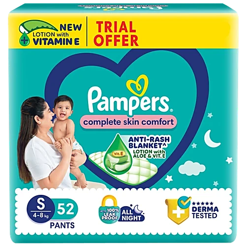 Pampers Complete Skin Comfort Diaper Pants - S, 52pc