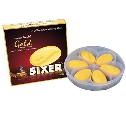 Mysore Sandal Soap - Gold, 125g (Set of 6)