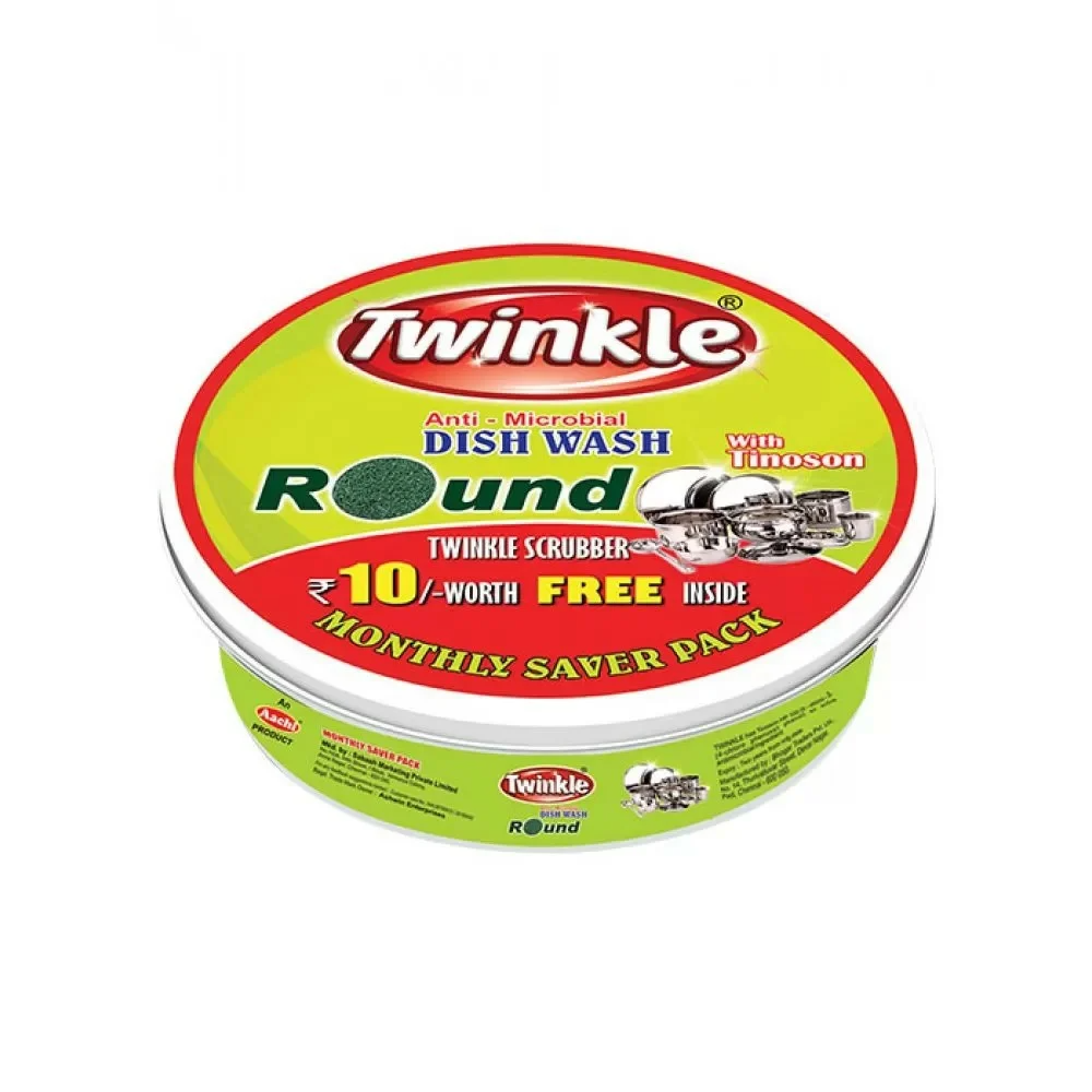 Aachi Twinkle Dishwash Bar - Round, 250g