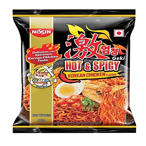 Nissin Geki Hot & Spicy Instant Noodles - Korean Chicken Flavour, 80g