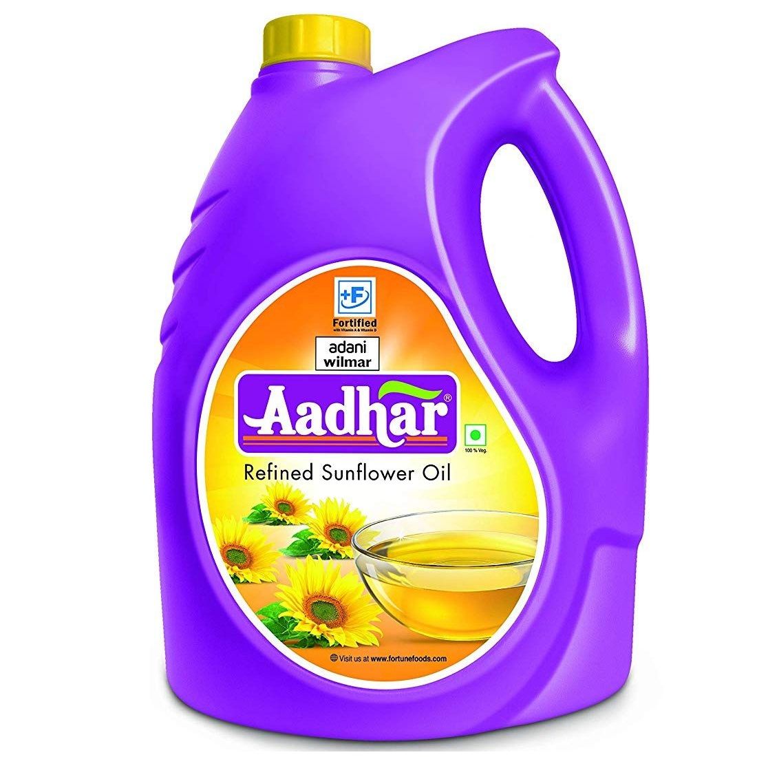 Aadhar Sunflower Oil Can, 5L